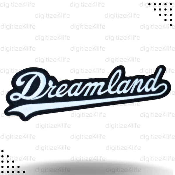 Dreamland Text Embroidered Patch