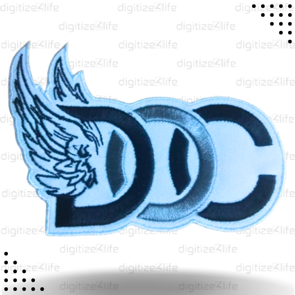 Letter with Wings Embroidered Patch
