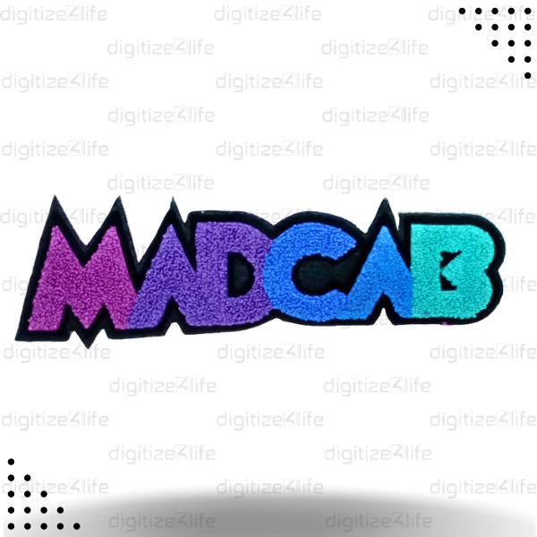 Madcab Written in Colorful Chenille Patch