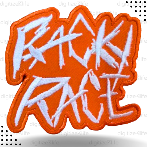 Orange BG Racky Race Embroidered Patch