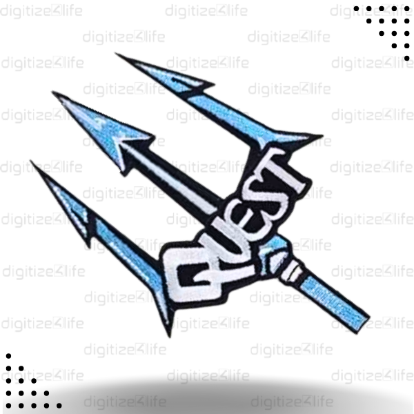 Quest Fork Embroidered Patch