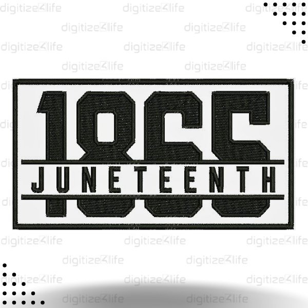 Juneteenth Flat Embroidery