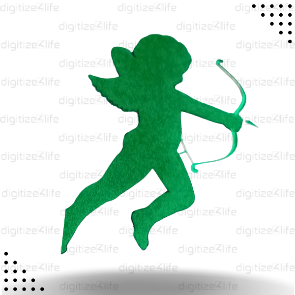 Green Cupid Chenille Patch