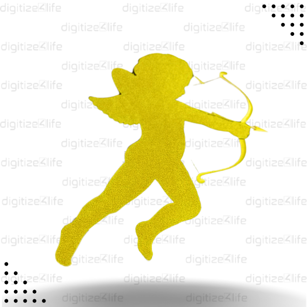 Yellow Cupid Chenille Patch