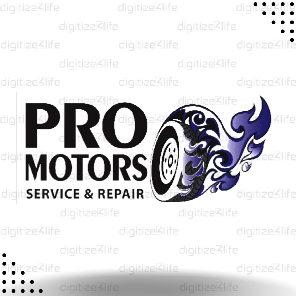 PRO Motors Logo Vector Designing