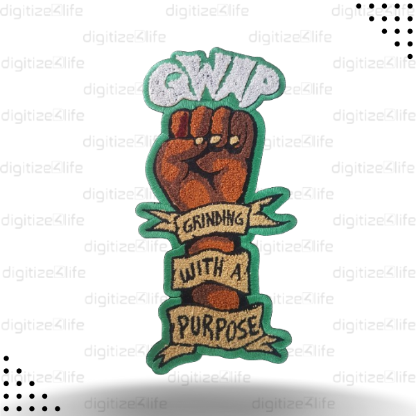 Grinding With A Purpose 3D Puff Embroidery