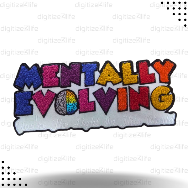 Mentally Evolving Chenille Patch
