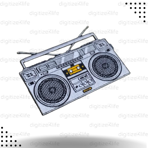 Tape Recorder Embroidered Patch
