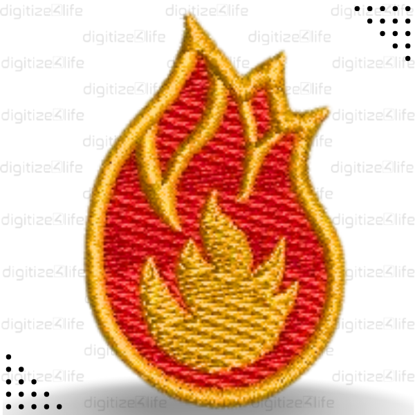Fire Embroidered Patch
