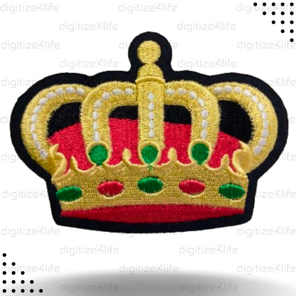 Cultural Crown Embroidered Patch