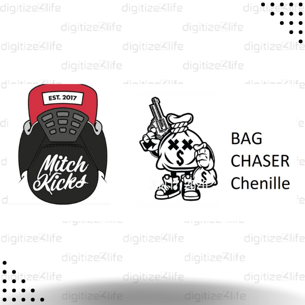 Bag Chaser Chenille Vector Design