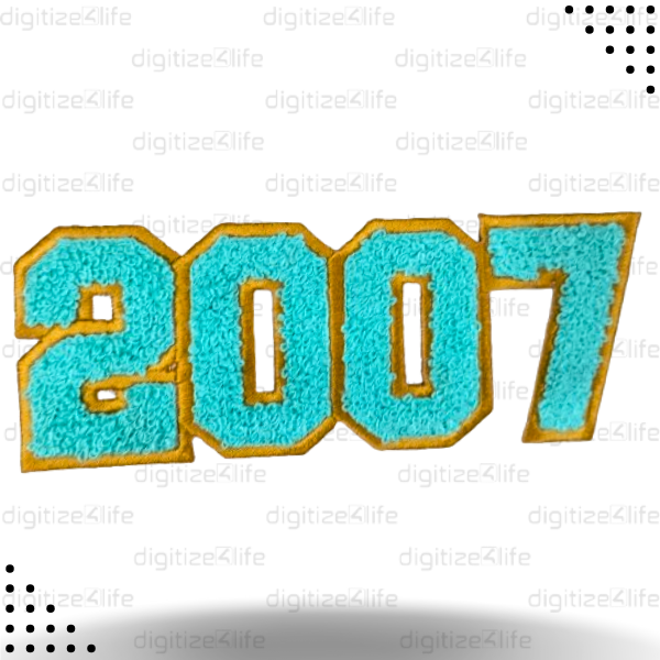 2007 Text Chenille Patch