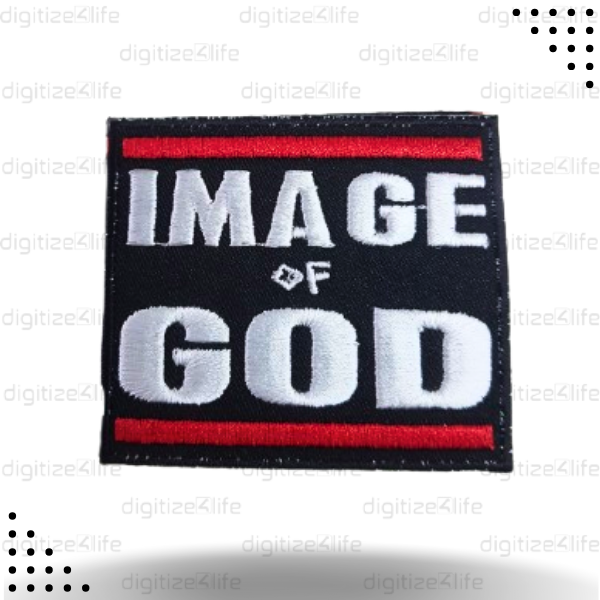 Phrase 'Image of God' Embroidered Patch