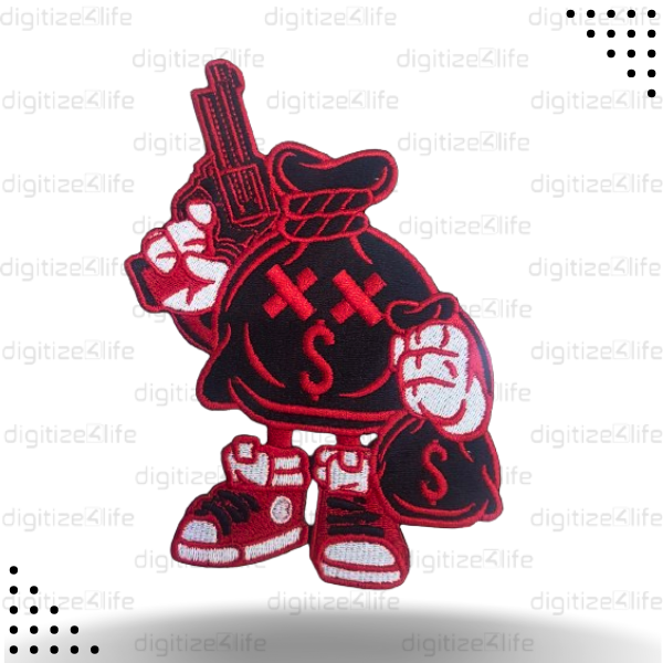 Red Money Thief Embroidered Patch
