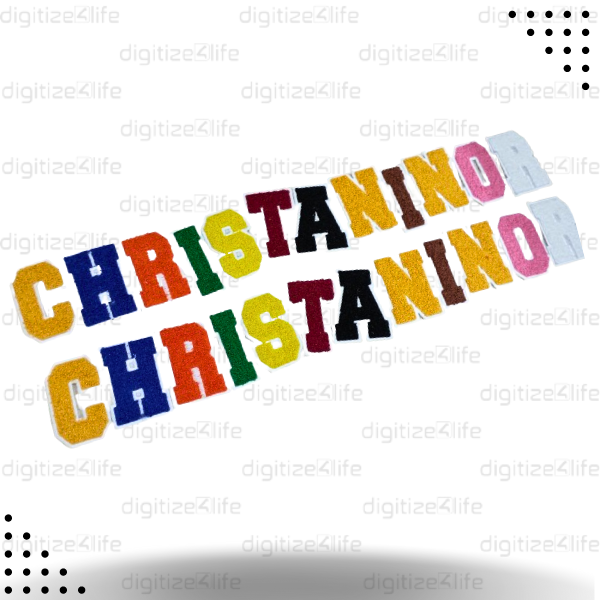 Multicolored Christaninor Chenille Patch