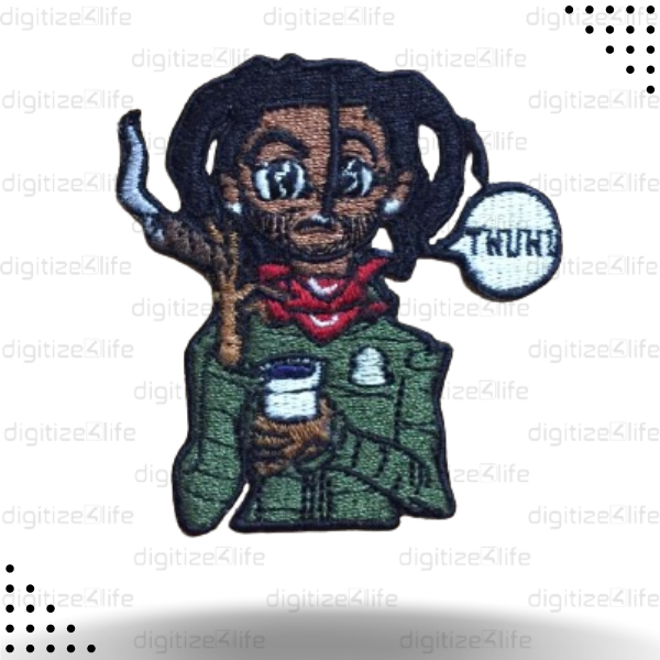 Boy with cigar and tea Embroidered Patch