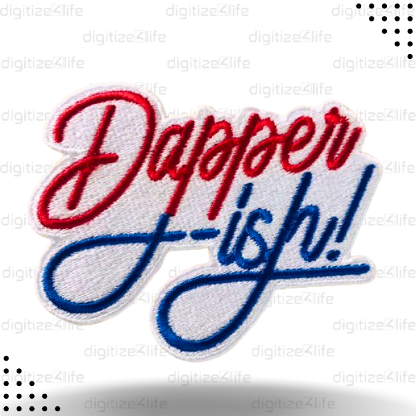 Two Color Dapper-ish Embroidered Patch