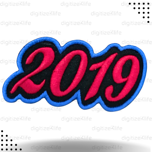 2019 Text Embroidered Patch