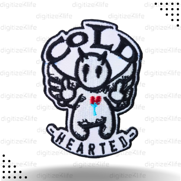 Cold Hearted Angel Embroidered Patch