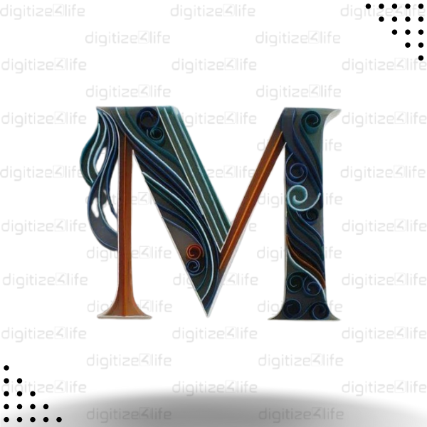 Letter M Printed Patch