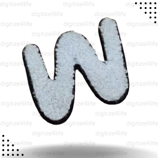 Letter W Chenille Patch