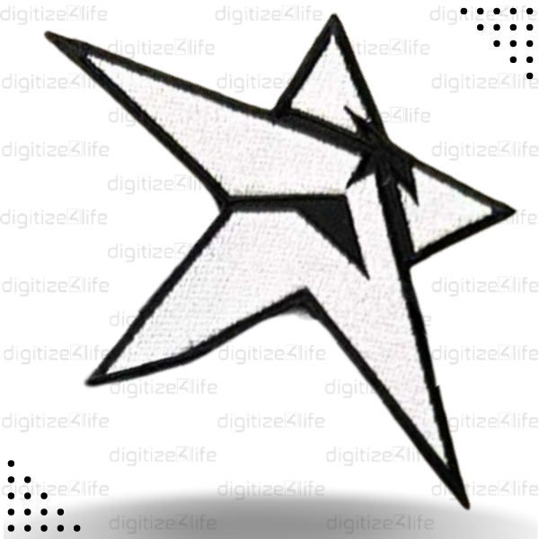 White Star Embroidered Patch