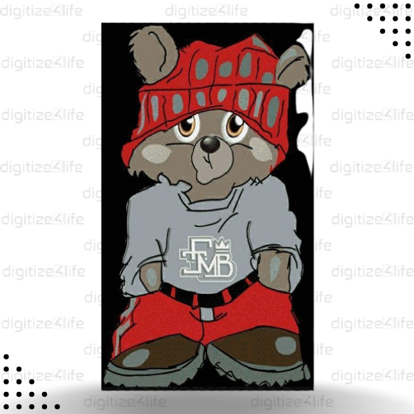 Bunny Wearing Beanie Vector Design
