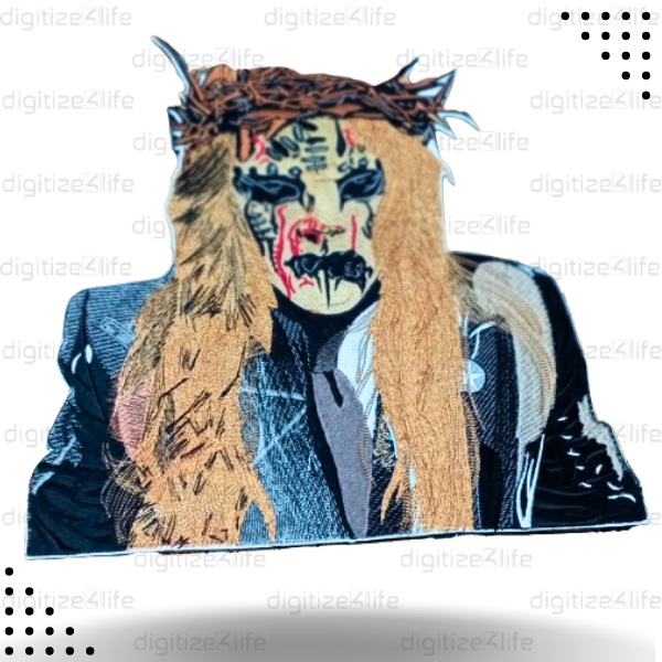 Monster with Long Hair Embroidered Patch