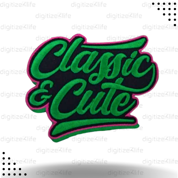 Classic Cute Green Embroidered Patch
