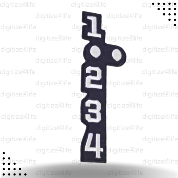 Numbers Embroidered Patch 2