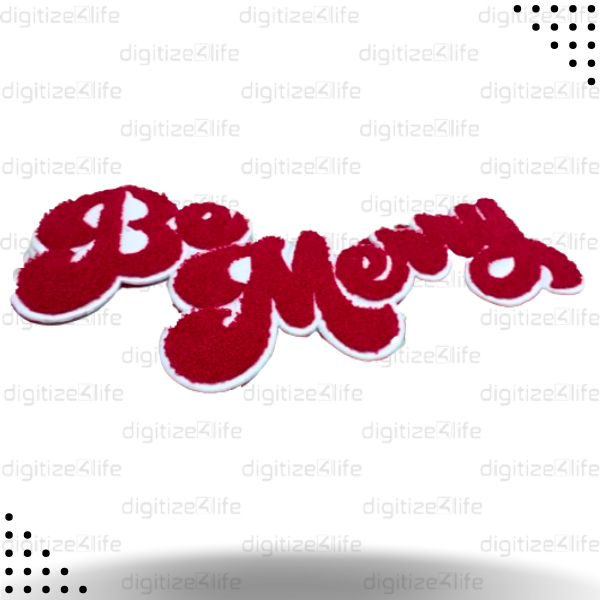 Be Merry Text Chenille Patch