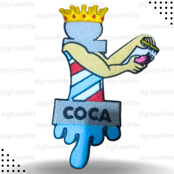 COCA Crown Candy Design Embroidered Patch