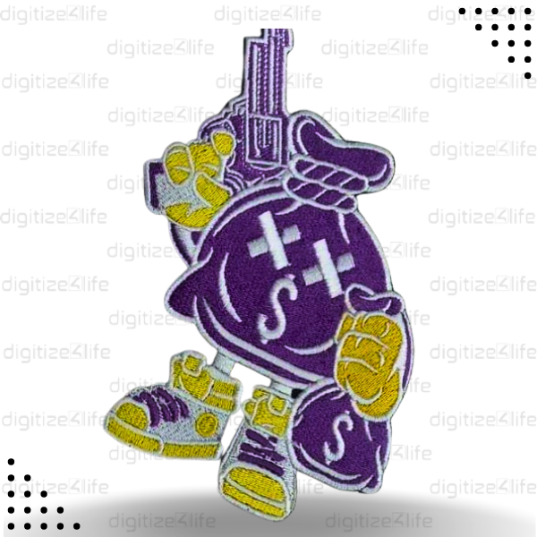 Purple Money Thief Embroidered Patch