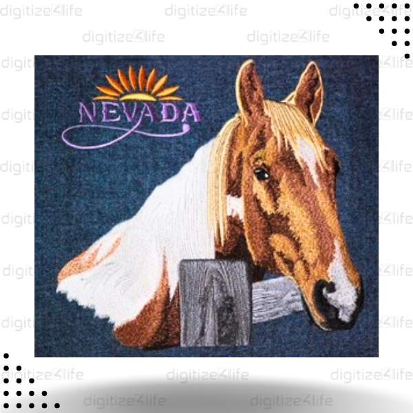Riding Horse Applique Embroidery
