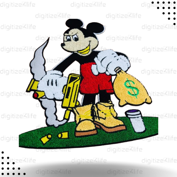 Mickey Mouse with stuff Embroidered Patch