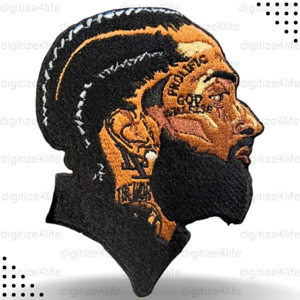 Man with scars Embroidered Patch