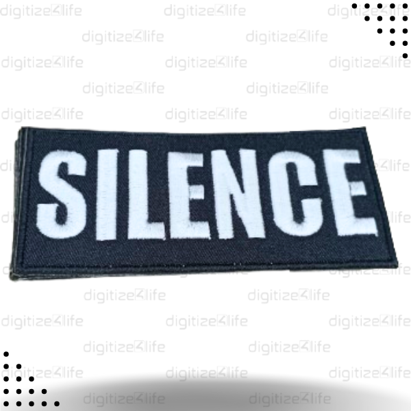 Silence Tag Embroidered Patch