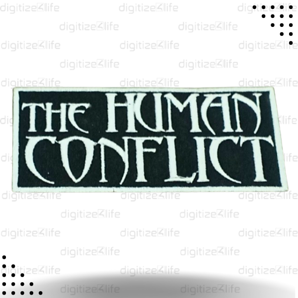 The Human Conflict Label Embroidered Patch