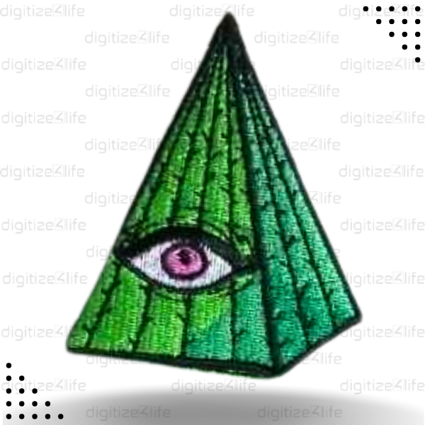 Pyramid with One Eye Embroidered Patch