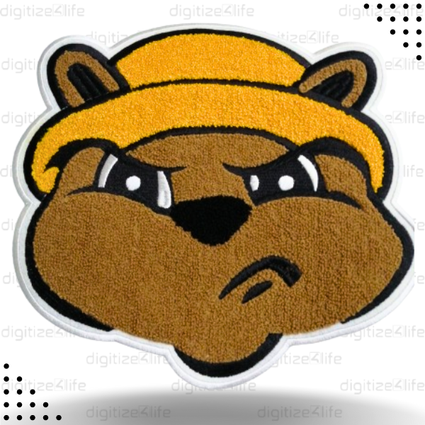 Angry Cartoon Chenille Patch