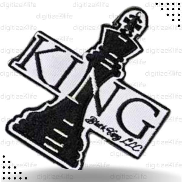 King Chess Embroidered Patch