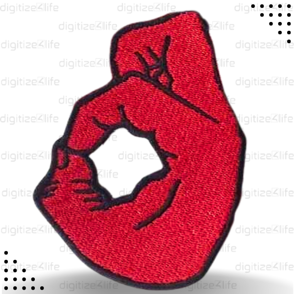 Hand Making Circle Embroidered Patch