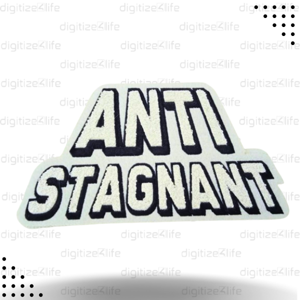 Anti Stagnant Text Chenille Patch