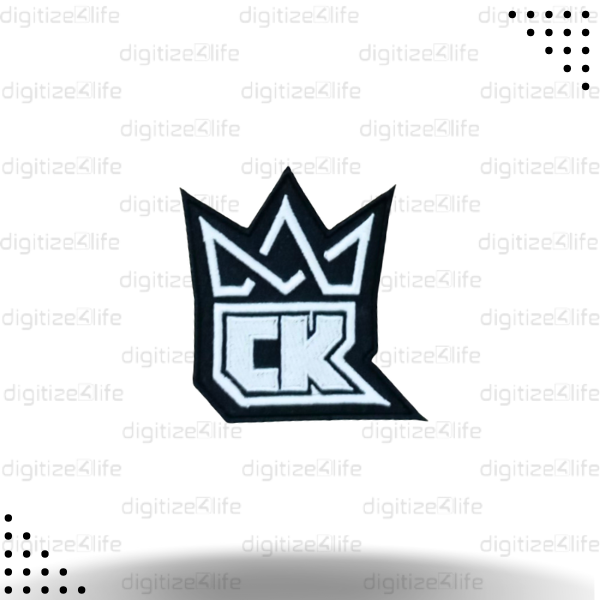 Crown on Letters CK Embroidered Patch
