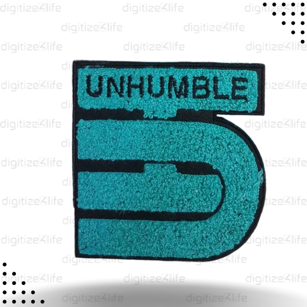Unhumble Sea Blue 3D Puff Embroidery