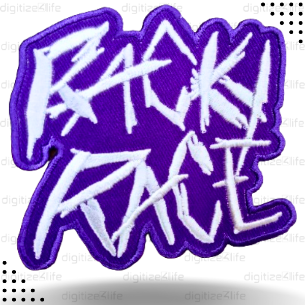 Purple BG Racky Race Embroidered Patch