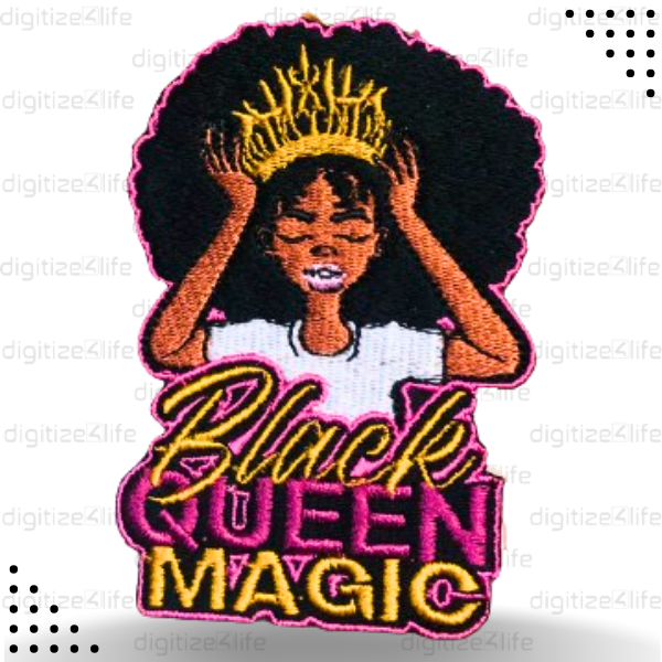 Black Queen Magic Embroidered Patch