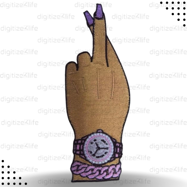 Finger Crossed Embroidered Patch