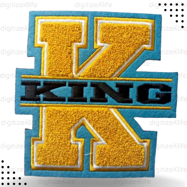 King K Chenille Patch