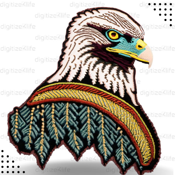 Cultural Eagle Embroidery Design